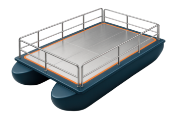 Semi-submersible platform with twin hulls and a wide working area