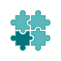 Obraz premium Connected Puzzle Pieces Illustrating Teamwork or Problem Solving Concept