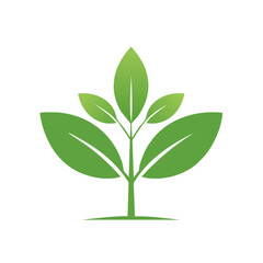 Stylized tree illustration with bright green leaves conveys growth and nature