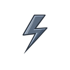 Graphic lightning bolt electricity icon energy power illustration thunder danger storm concept