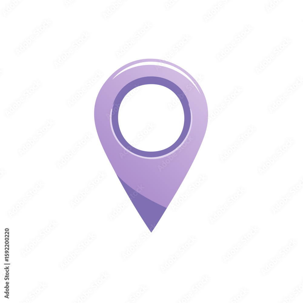 Poster stylish lavender map pointer symbol design icon location guidance navigation coordinates address loc