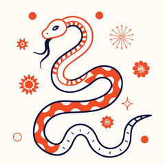 Obraz premium snake in a circle