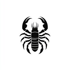 Obraz premium Simple silhouette of a scorpion