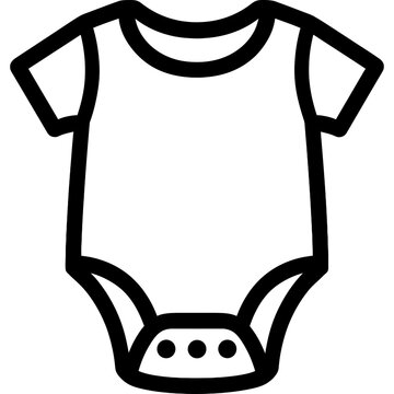 recommend clip art: Baby onesie outline icon vector
