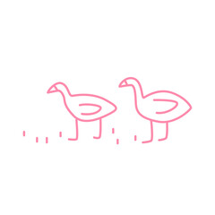 Cute funny doodle bird in simple style. Adorable kawaii chick, kids drawing, childs sketch.
