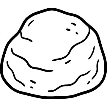 recommend clip art: Rock or stone outline icon vector