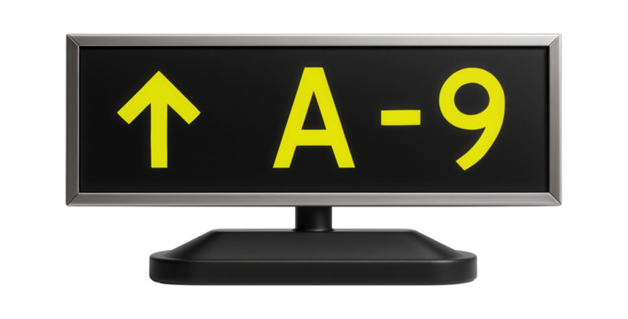 Taxiway guidance signs with reflective yellow and black lettering