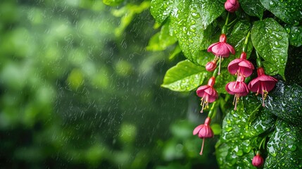 Stunning vertical garden adorned with vibrant pink flowers, exuding freshness and vitality, set against a lush green backdrop, perfect for indoor or outdoor spaces.