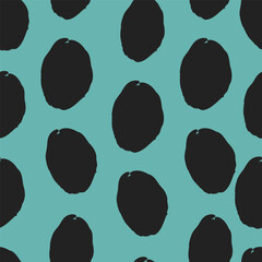 Abstract seamless pattern. Hand-drawn paint spots, stains, blobs, endless background. Irregular ink dots.