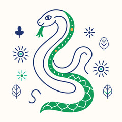 Fototapeta premium snake in the form