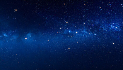 Obraz premium Dark Blue Night Sky with Milky Way Galaxy