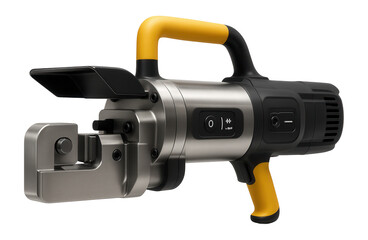 Electric rebar cutter with a horizontal feed and adjustable cutting speed for efficient processing in rebar workshops