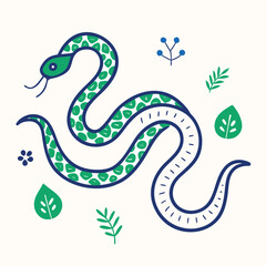 snake on a white background