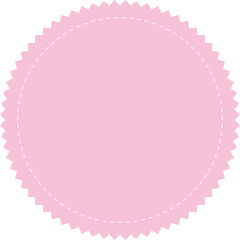 pink round award banner - vector design element	
