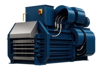 Automatic channel baler with a pre-press flap and continuous feeding system for high-volume paper recycling in a printing plant