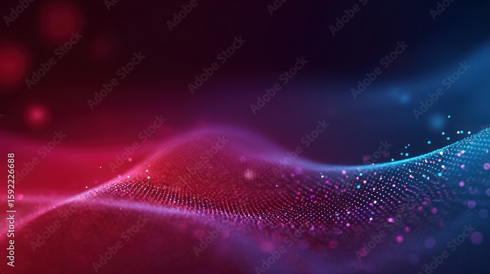 Aufkleber abstract digital wave design with vibrant color gradient