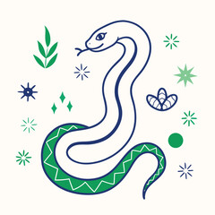 Fototapeta premium snake in a circle