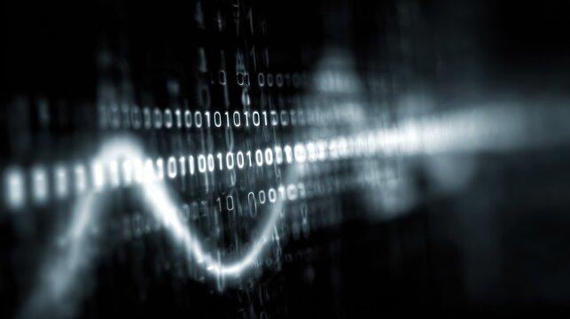Abstract digital wave pattern