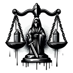 Scales of justice vector illustration