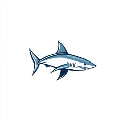 Naklejka premium A stylized illustration of a shark