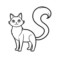 Sassy cat outline tail up