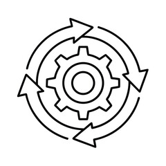 Interlocking Gears and Arrows A Vector Design for Progress and Connectivity