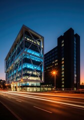 Fototapeta premium Modern Office Buildings at Twilight
