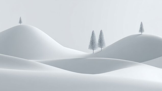 Abstract snowy landscape
