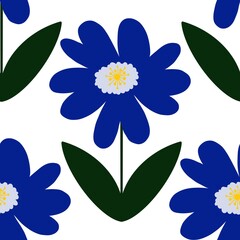 Vector Flower Art in Bold, Simple Shapes