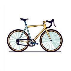 Fototapeta premium Colorful illustration of a road bicycle