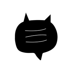 vector illustration of a demon message icon in which people talk like a demon
