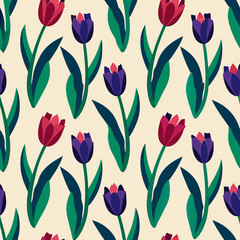 pattern with tulips