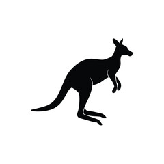 Obraz premium Kangaroo Leaping Gracefully Across The Open Outback Line Art Vector illustration