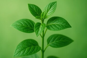 Fototapeta premium A Close-Up of a Thriving Plant in Vibrant Leafs