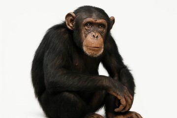 Naklejka premium A Chimpanzee's Quiet Moment