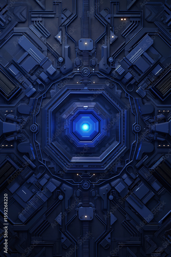 Poster abstract blue and black futuristic technological background with glowing light. modern cyber data sy
