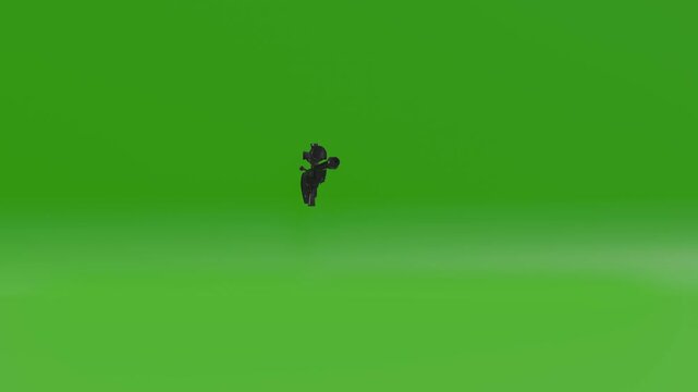 rotating AWM sniper rifle on green background