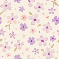  pattern with purple flowers