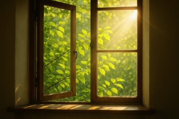 A Glimpse Through a Sunlit Window