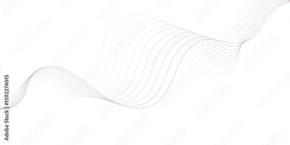 Poster modern striped brown soft line white gray wavey curve line minimal concept creativity elegant graphi