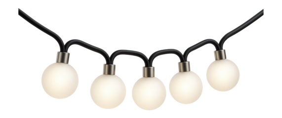 Mini LED light balls for stringing along a stairwell railing in a duplex