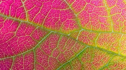 Close-up view of a vibrant leaf vein structure.