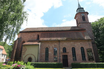Blick auf die Evangelische Kirche in Bad Herrenalb