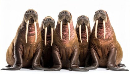 Group of walruses