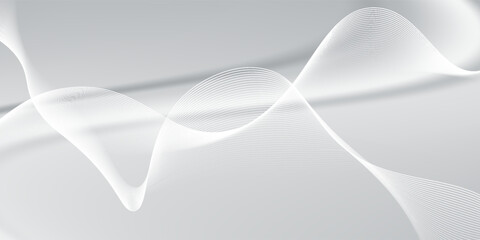 Abstract  white and gray color, modern design stripes background with curve lines, wavy pattern. Vector illustration.