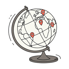 Global Reach Locations Worldwide Business Map