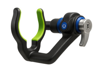 Rotating kayak paddle holder with locking mechanism for stability