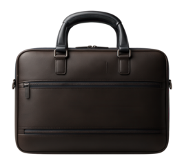 Leather briefcase with organizational compartments for business travel