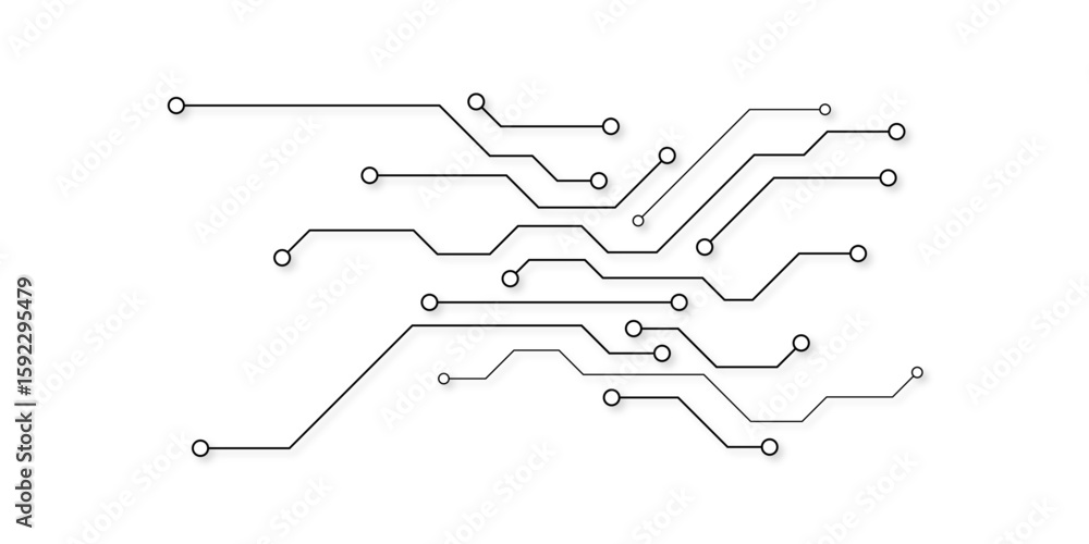 Poster web circuit board techno banner. eps10 vector illustration.