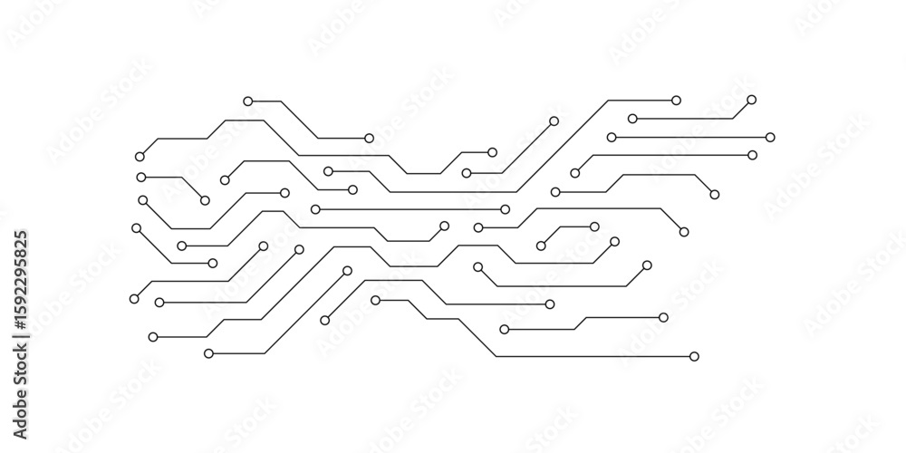Poster web circuit board techno banner. eps10 vector illustration.